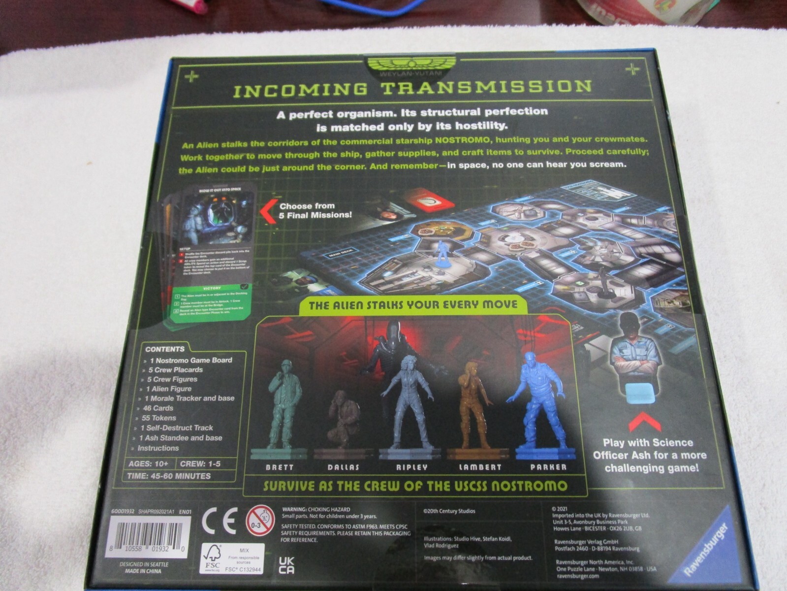 Ravensburger Alien: Fate of The Nostromo Board Game for Ages 10 & Up (NIB)