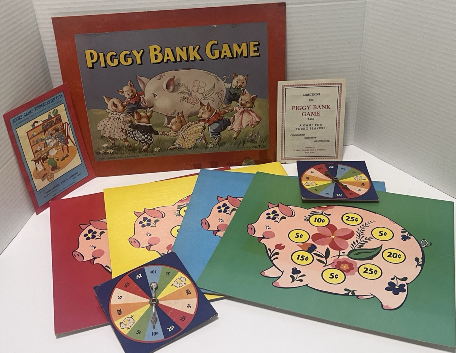 1930’s Vintage Samuel Gabriel & Sons Piggy Bank Game, T-256, no coins; no box