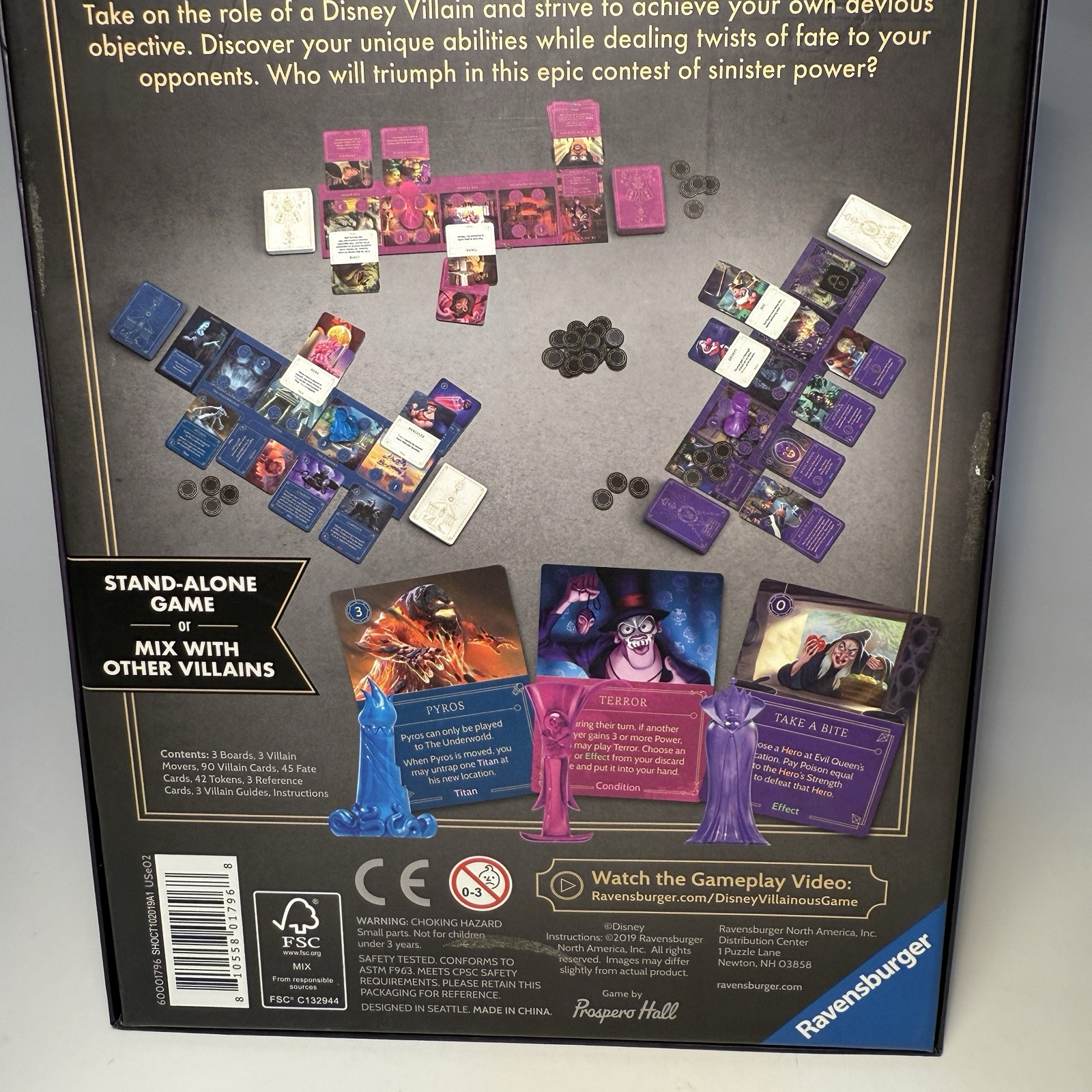Disney Villainous Wicked to the Core COMPLETE Ravensburger 2019 Stand Alone Game