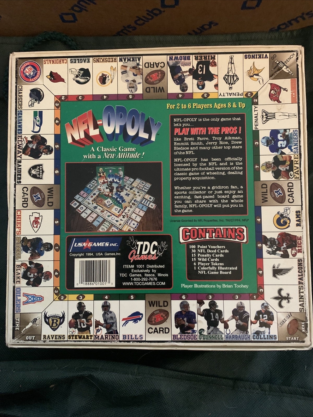 VTG NFL-OPOLY Officially Licensed NFL Board Game Two Player Prices Missing