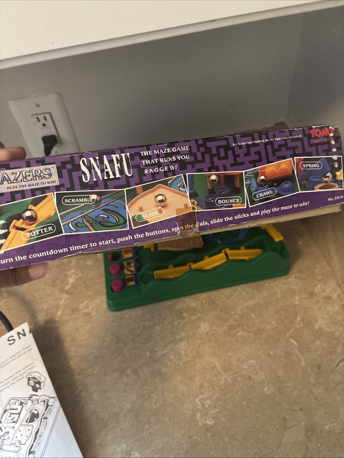 VINTAGE 1991 – Snafu Tomy Screwball Scramble Run Game One Marble Only