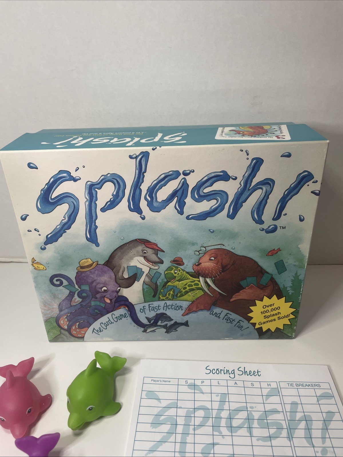 Splash! Matching Card Board Game Dolphin Kids Classic Family Fun 3-6 Players 6+