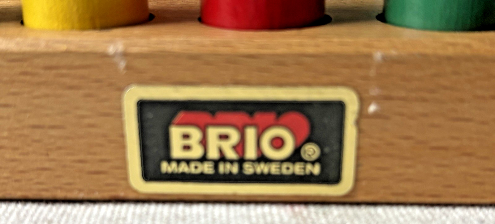 Vintage Brio Wooden Pegs Board Game Complete Educational Toy Sweden Made Mint!