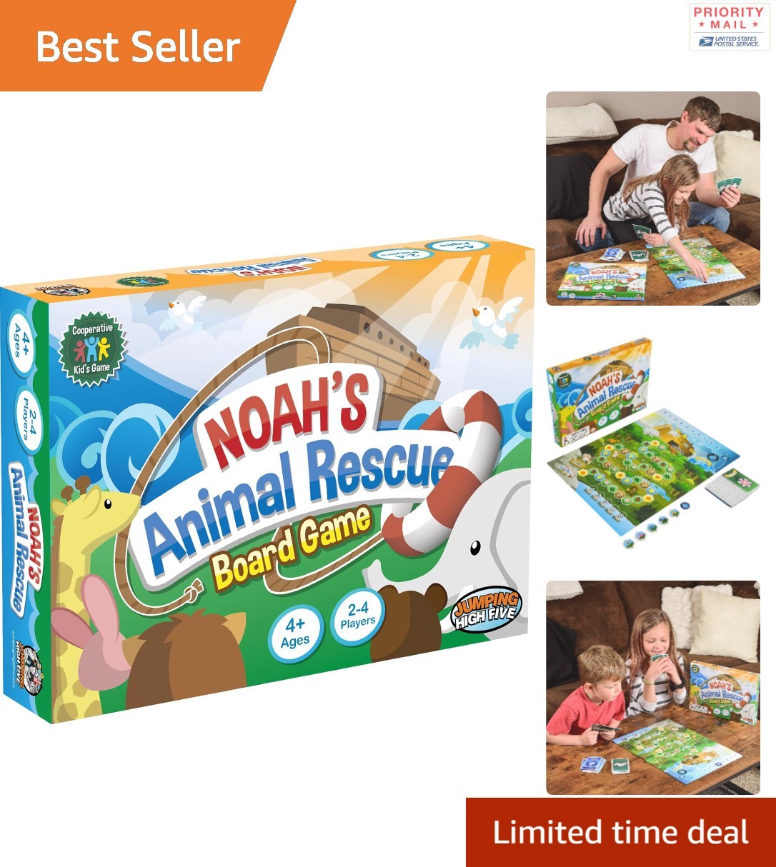 Kids Board Game Noah’s Animal Rescue Team Play Educational Fun for Family Night
