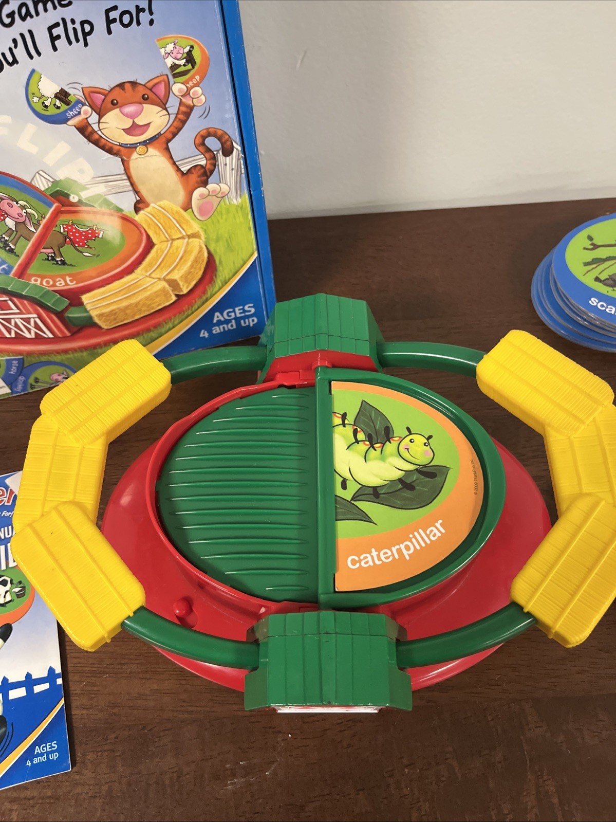 Think Fun Flip Over Game 2009 Educational Animals Words OT/PT Teaching Complete
