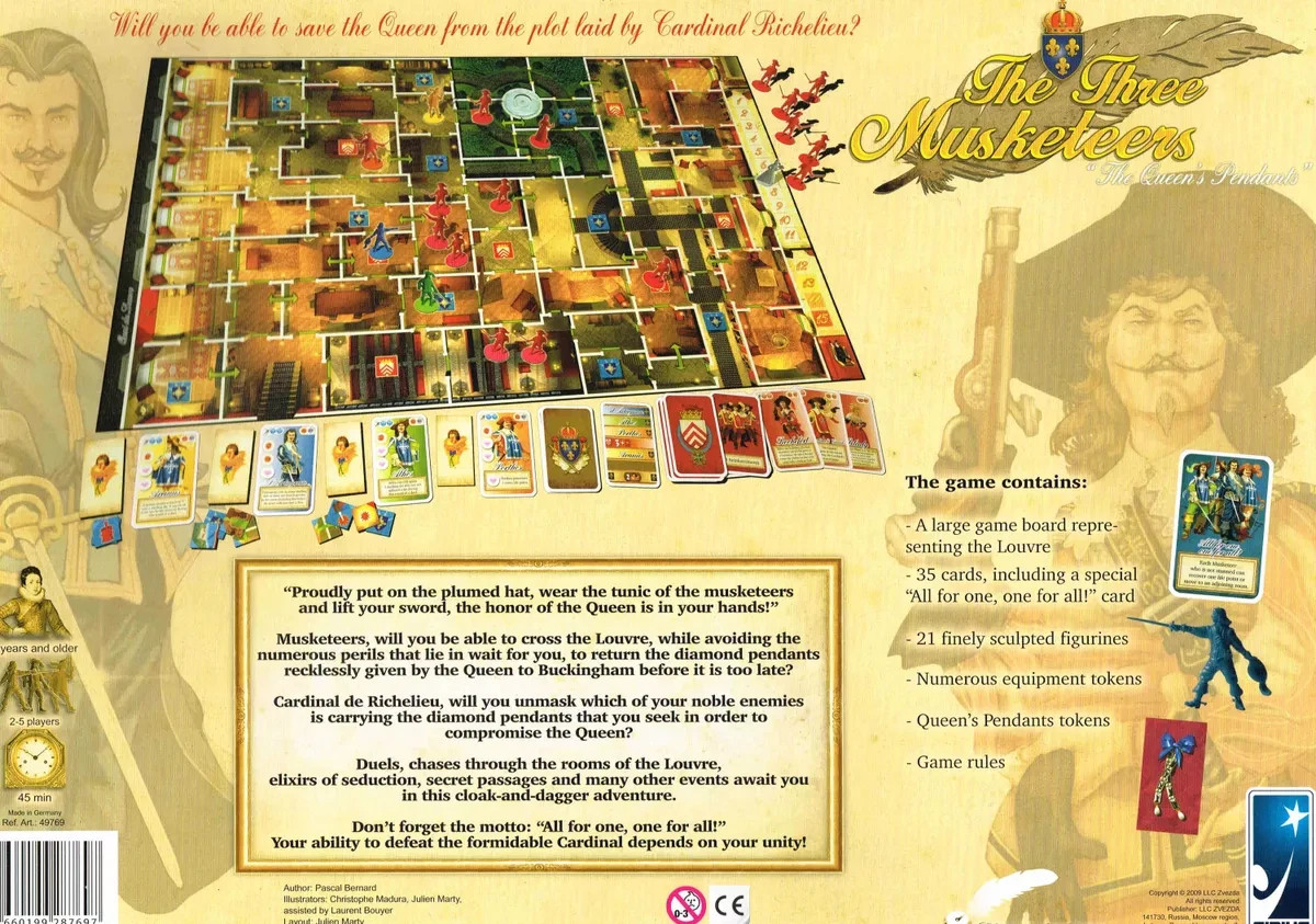 The Three Musketeers: The Queen’s Pendants | Board Game | Zvezda/Sirius | NEW
