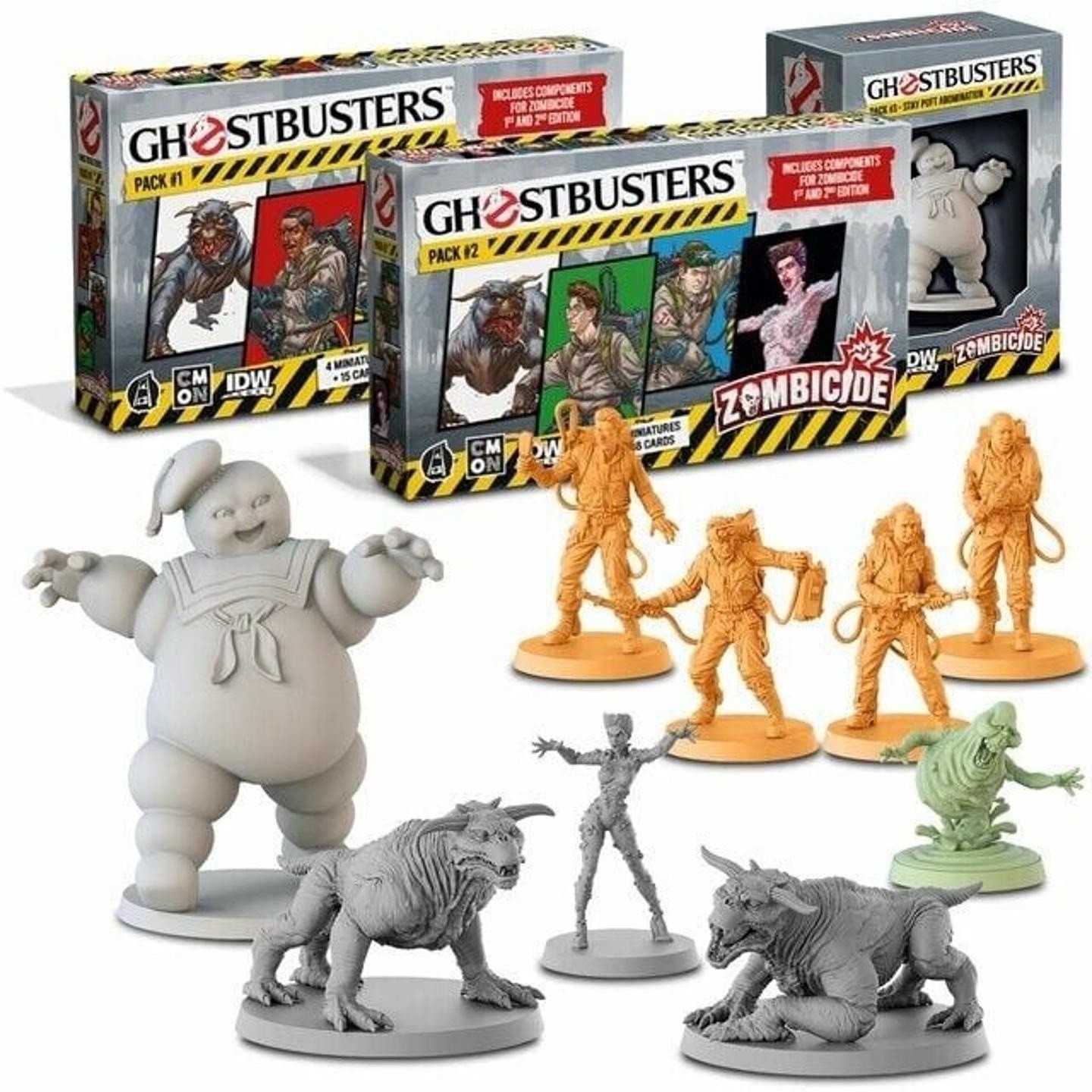 Zombicide Ghostbusters Pack 1 2 3 Complete Bundle CMON New Sealed Stay Puft