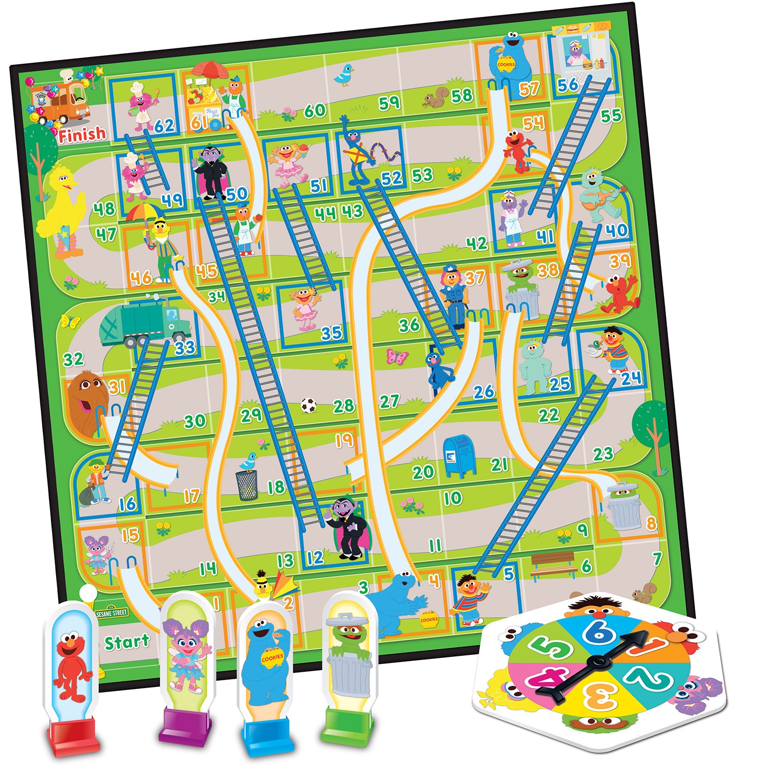 MasterPieces – Sesame Street – Officially Licensed Slides & Ladders Board Game