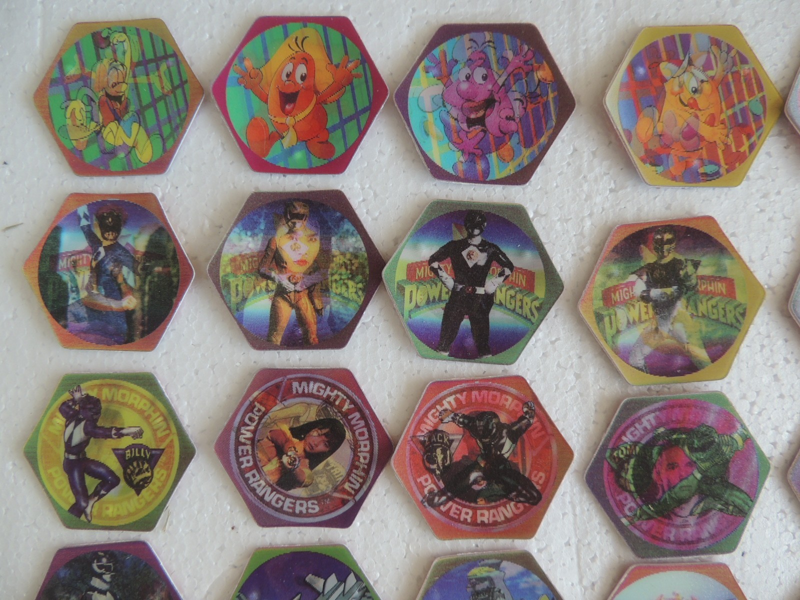 POWER RANGERS POGS TAZOS RARE CHILE COMPLETE SET OF 48 LENTICULAR VINTAGE 90’S
