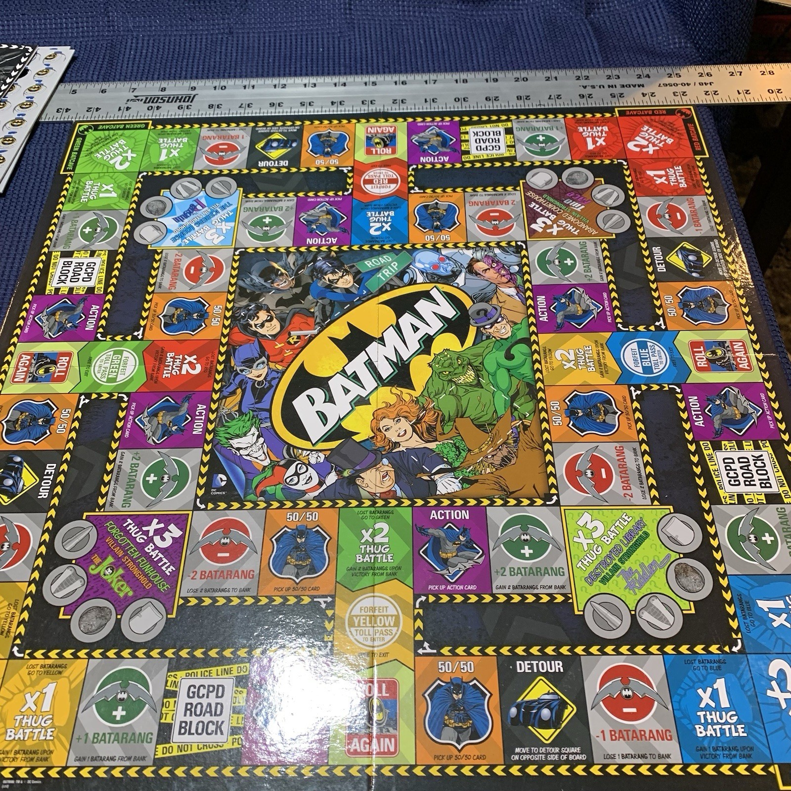 2014 DC Comics Batman Road Trip Gotham City Battle Game Complete Free Shipping