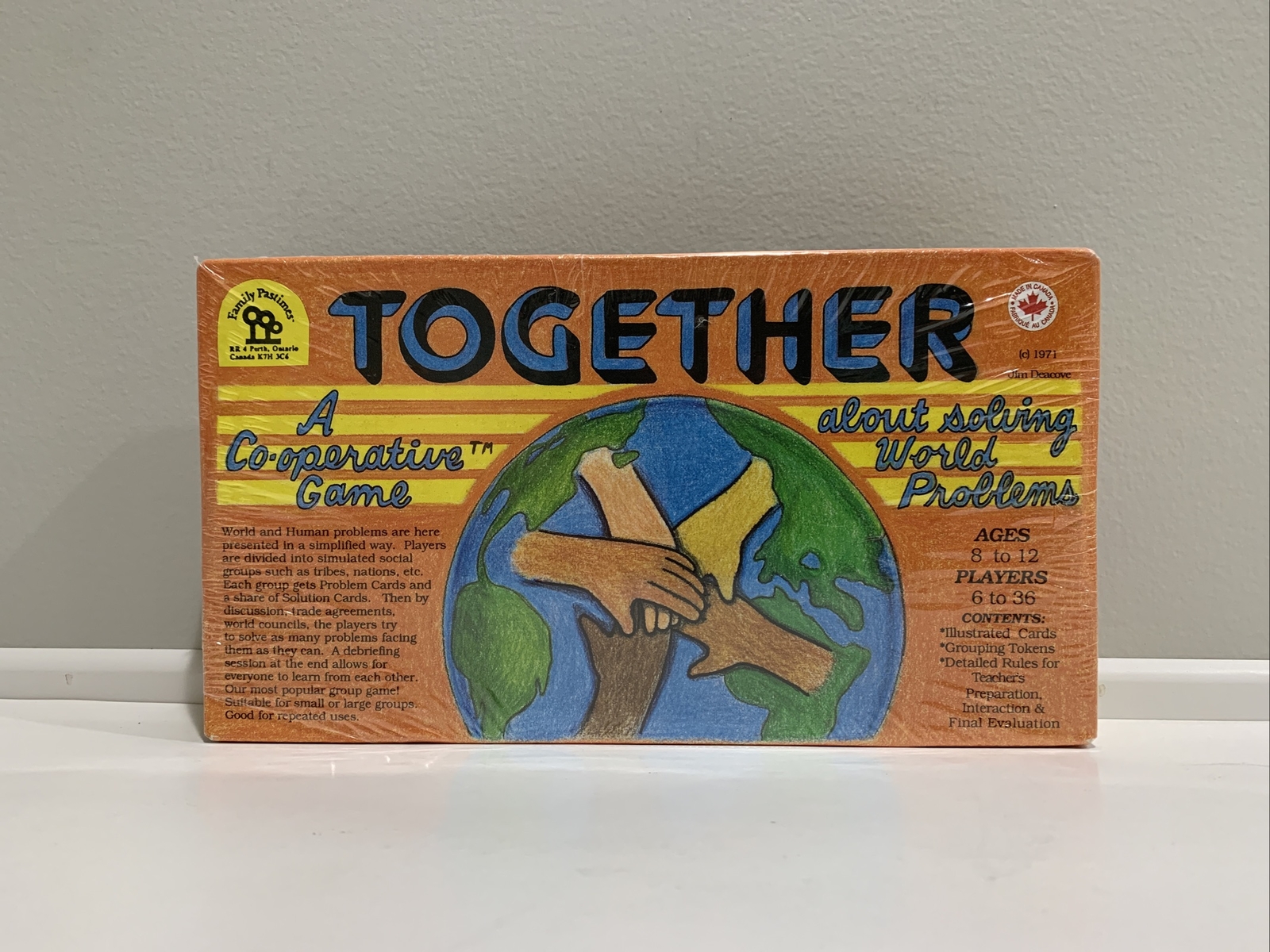 Family Pastimes Together Game, Ages 8-12, Problem Solving, NEW IN WRAPPER!