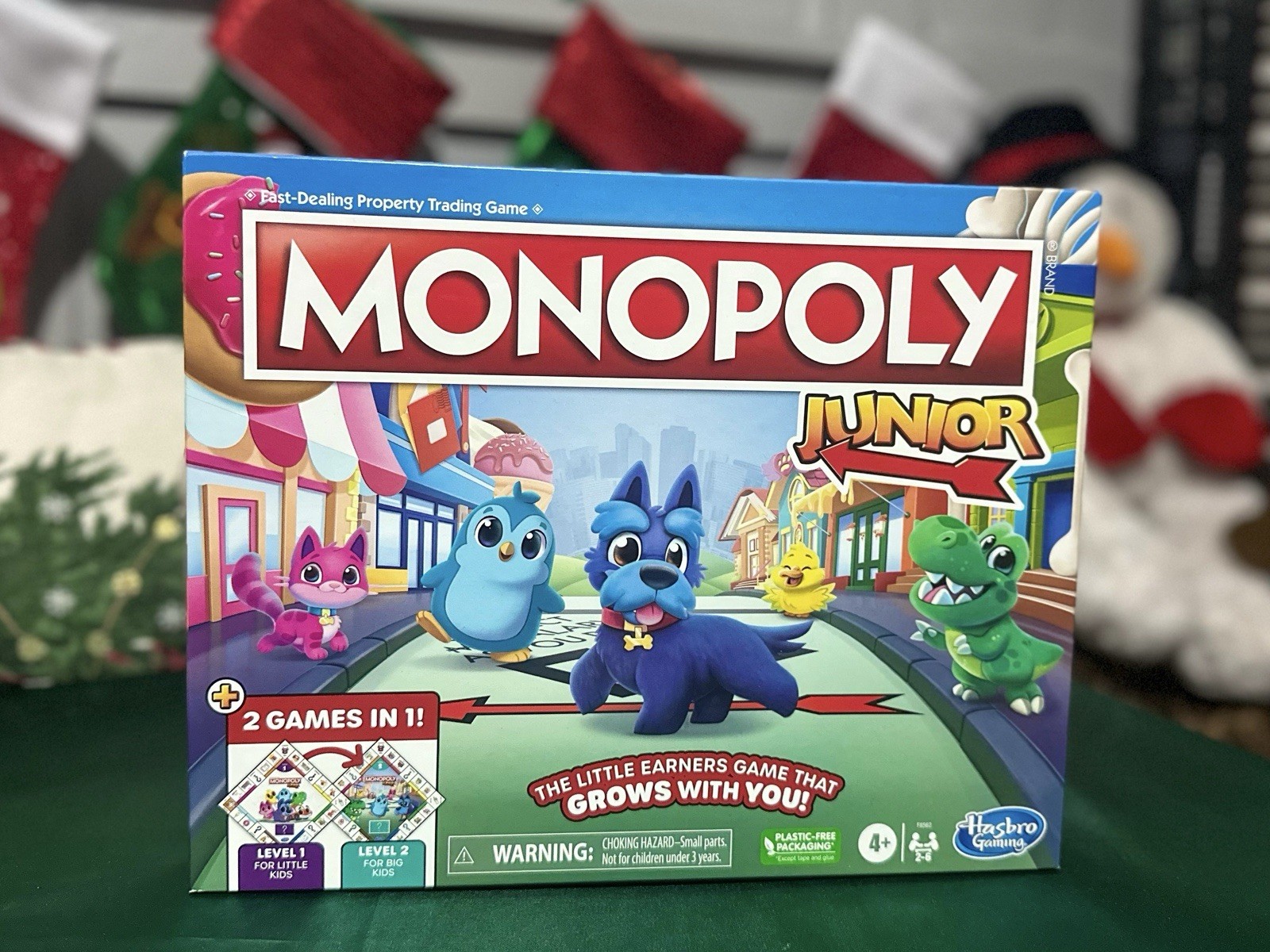 Monopoly Junior Board Game | 2-Sided | 2 Games in 1 | Ages 4+ | 2–6 Players