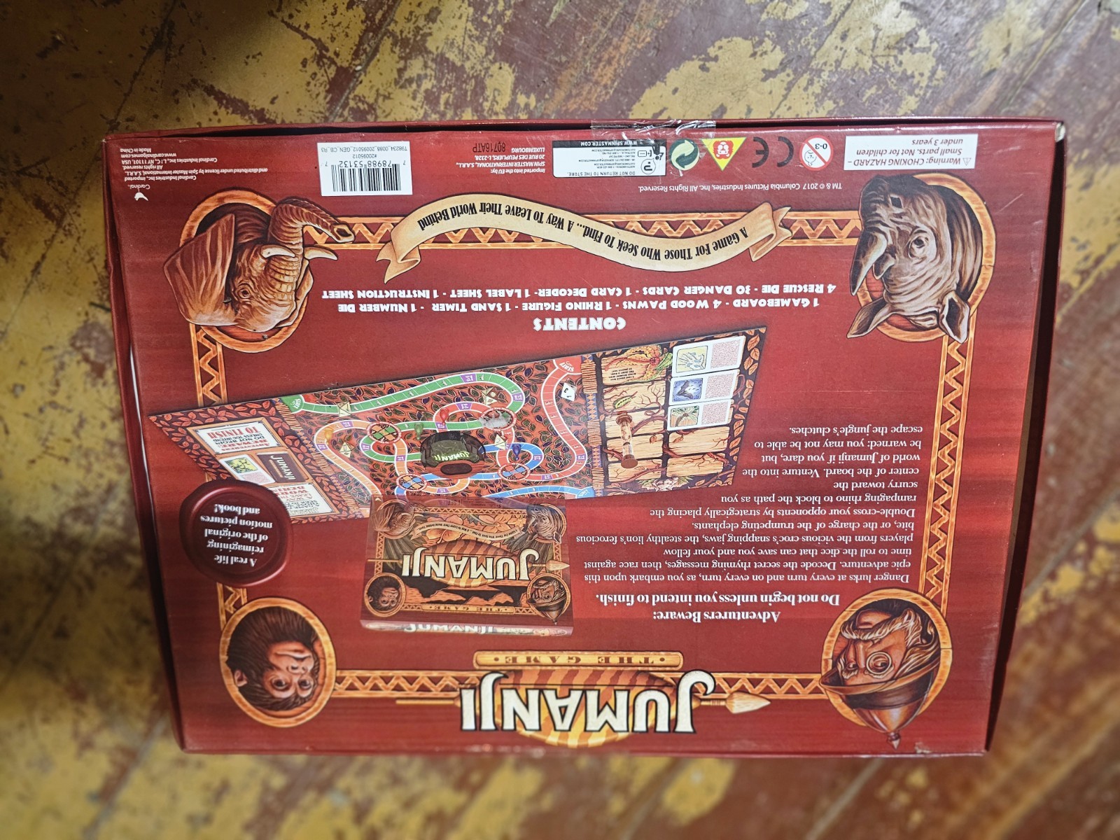 Jumanji 2017 Board Game Complete Spin Master International Cardinal Ind. Inc.