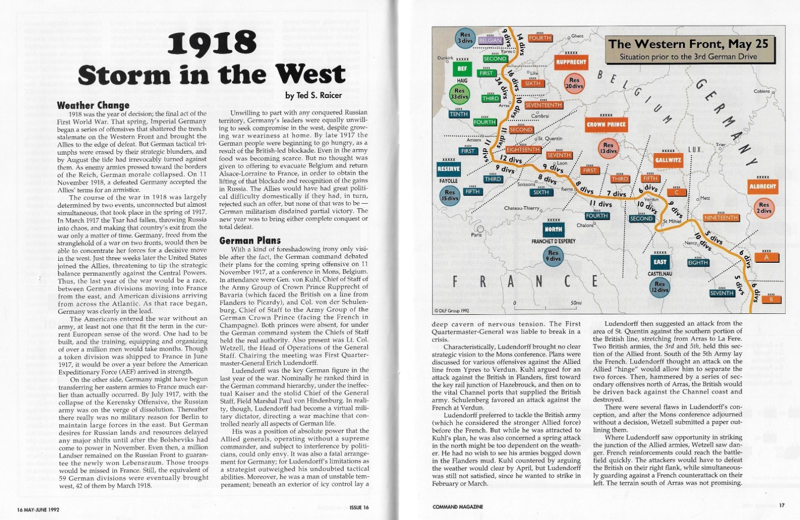 Command Magazine #16 1918 Storm in the West WWI; Operation Desert Weirdness