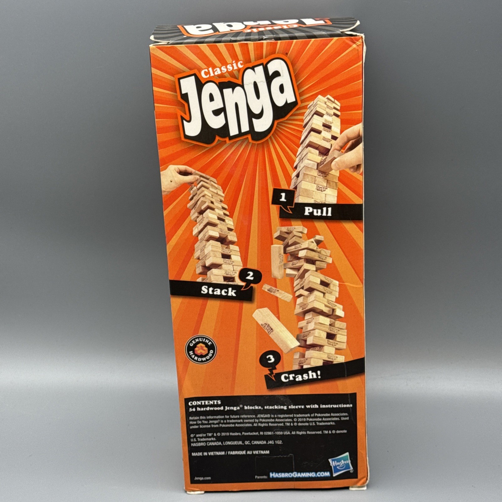 Jenga Classic Game Genuine Hardwood Blocks Stacking Tower Game For 1 Or More New