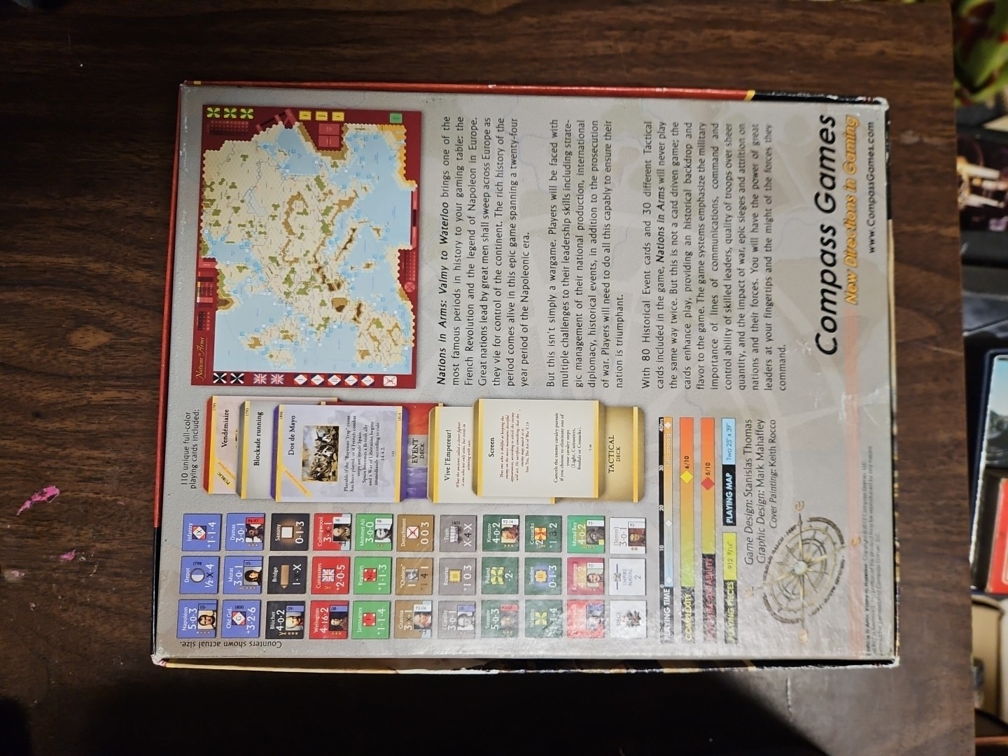 Nations in Arms: Valmy to Waterloo (open, unpunched, cards sealed) Compass Games