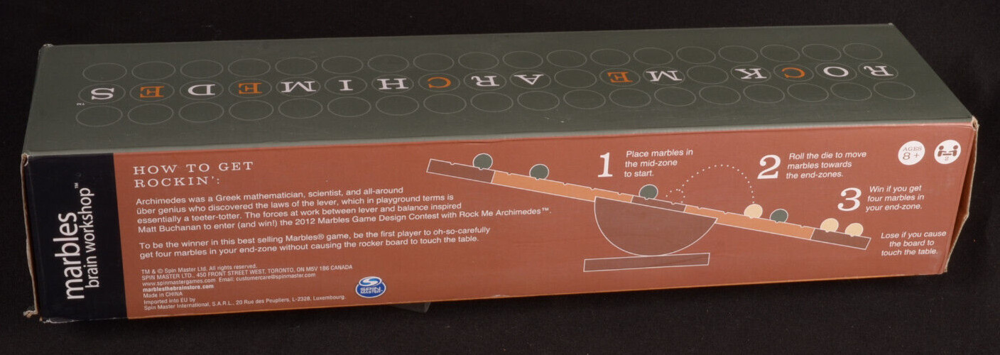 Rock Me Archimedes Lever Balance Strategy Game Marbles Brain Workshop Replaced