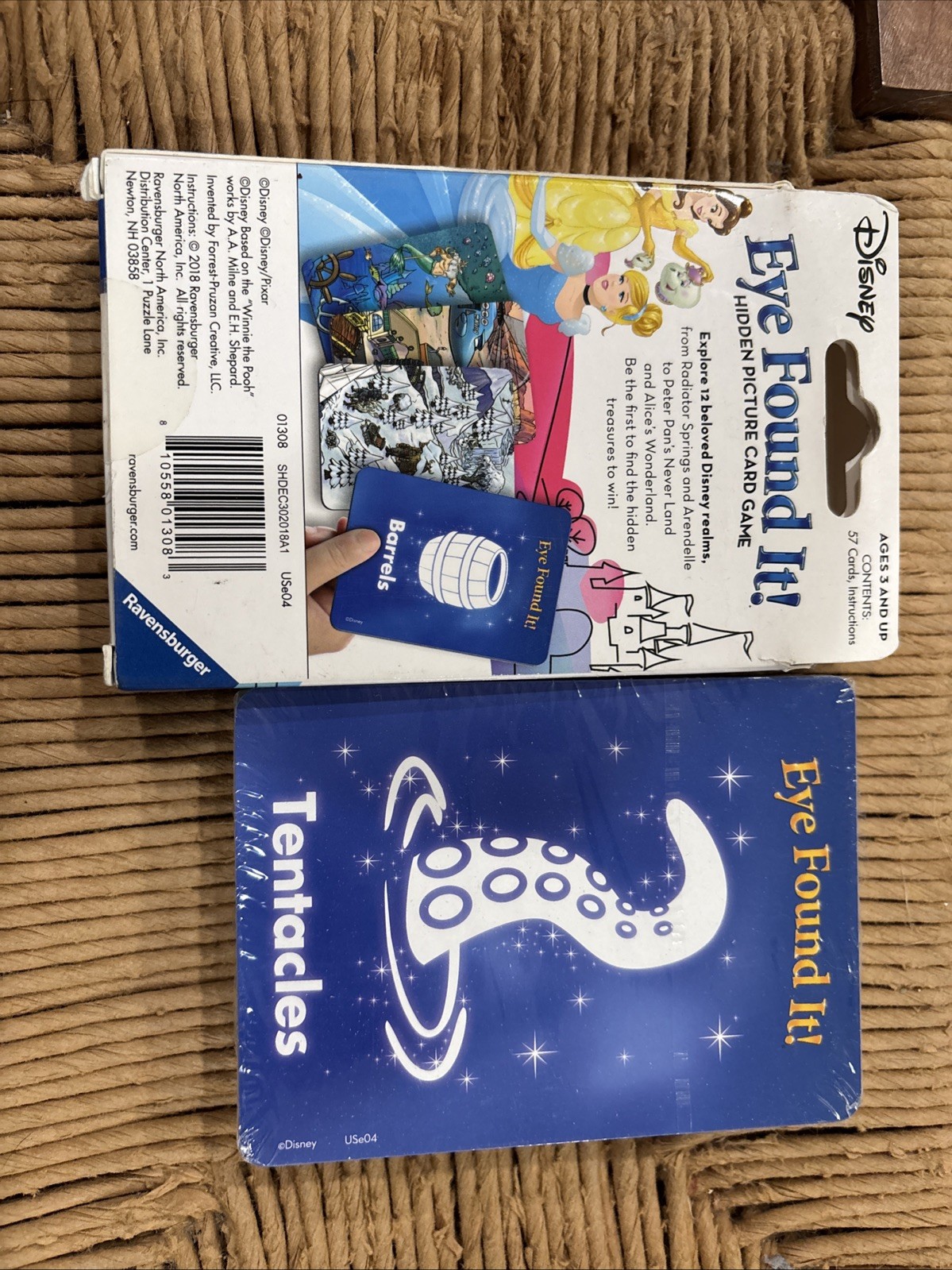 Disney Eye Found It Hidden Picture Card Game Ravensburger. Cards Are Wrapped
