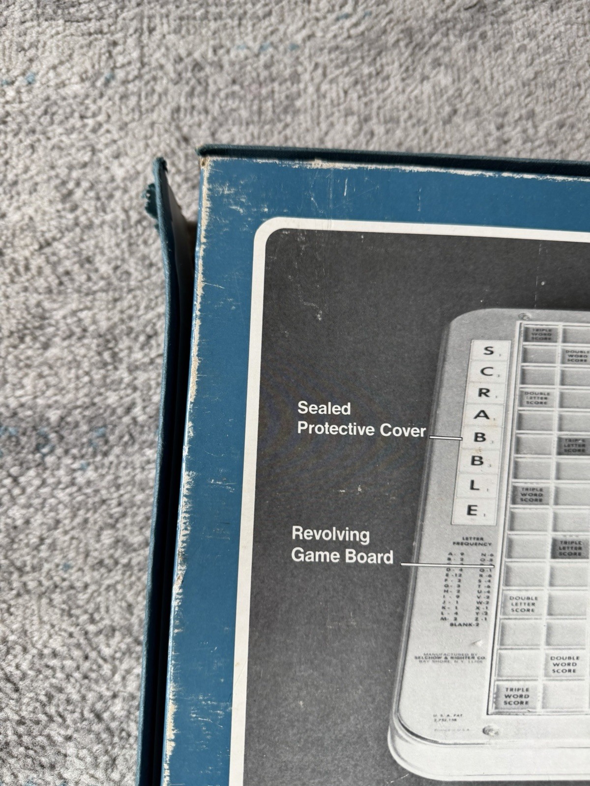 VINTAGE 1977 SCRABBLE DELUXE EDITION CROSSWORD GAME TURNTABLE SELCHOW &RICHTER