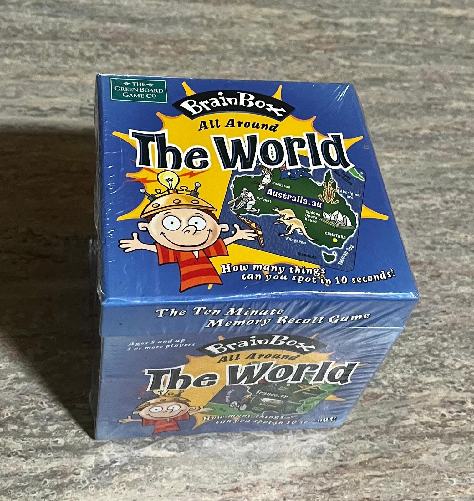 Brain Box, The World Australi Memory Recall Game NEW! MindWare Geography