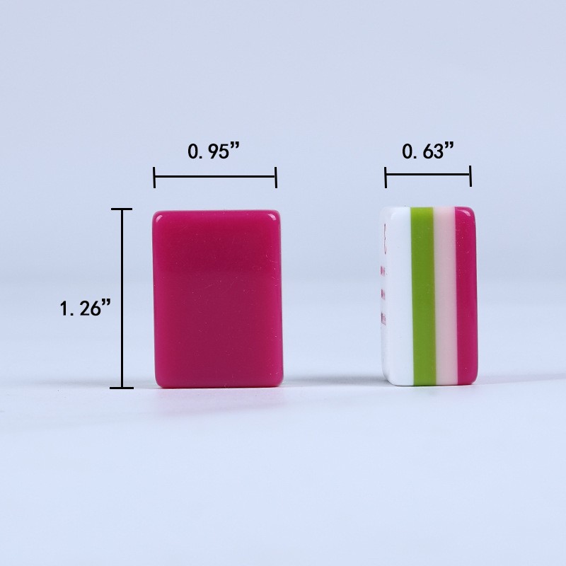 NEW! Vibrant Layered Mahjong Tiles – American Set 160 Tiles – Hot Pink Magenta/