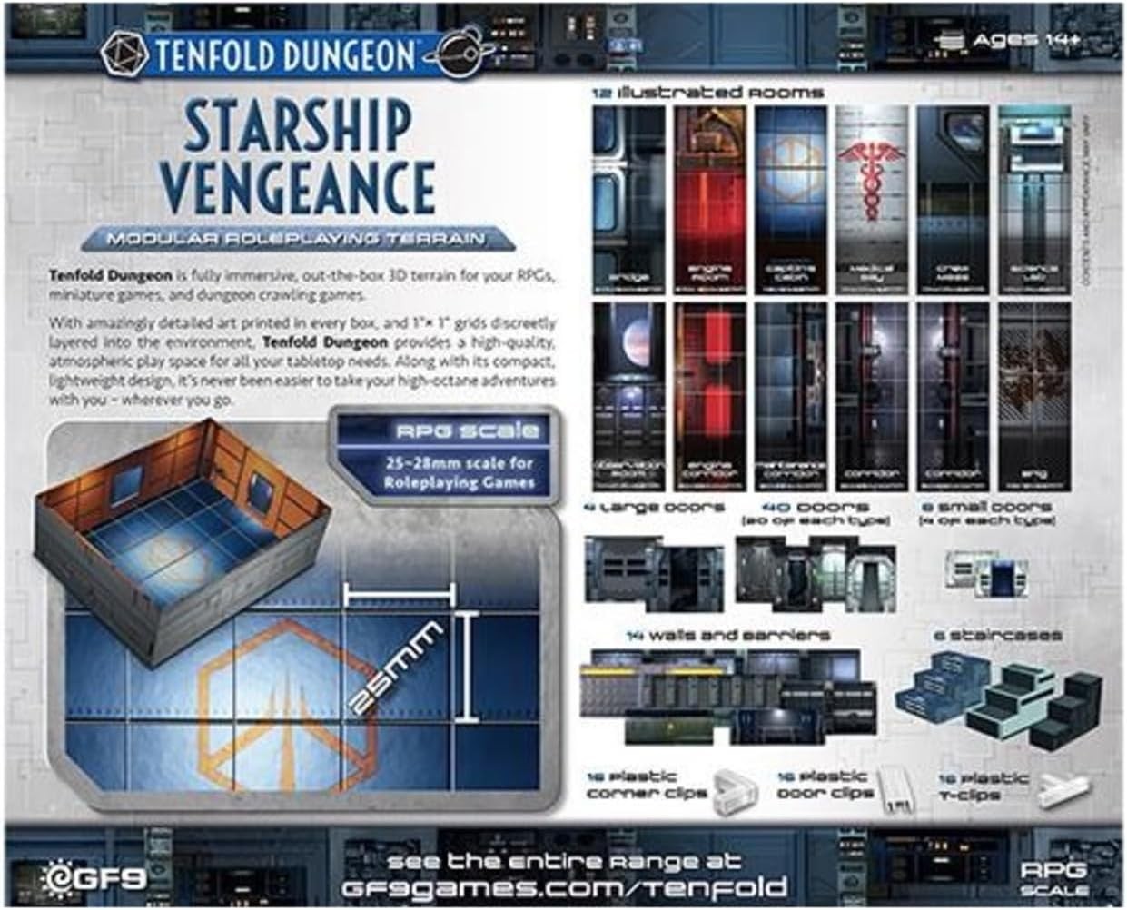 Gale Force Nine: Tenfold Dungeon – Starship Vengeance – Modular Terrain Set
