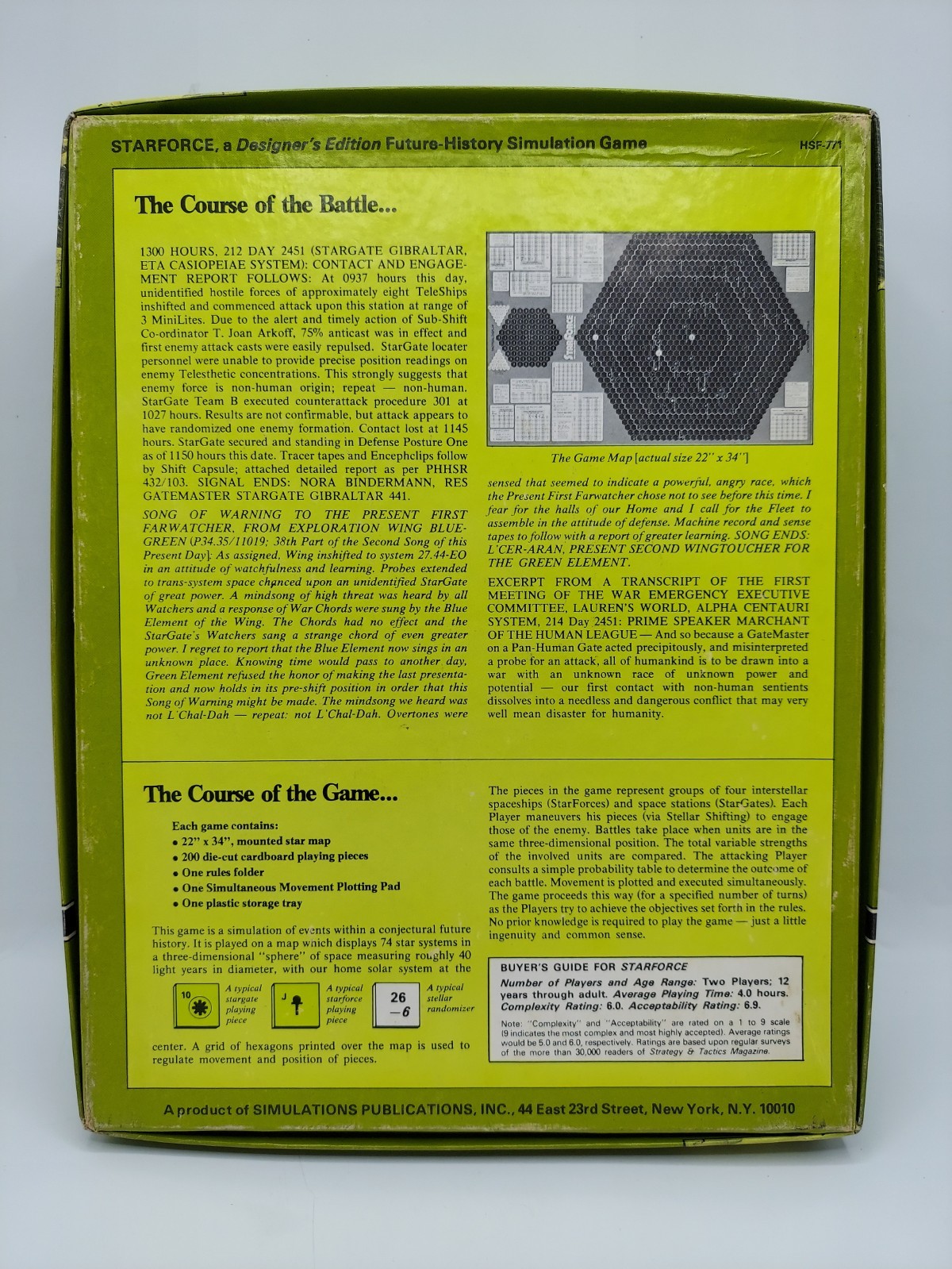 Vintage 1974 STARFORCE: Alpha Centauri SPI War Game – Complete