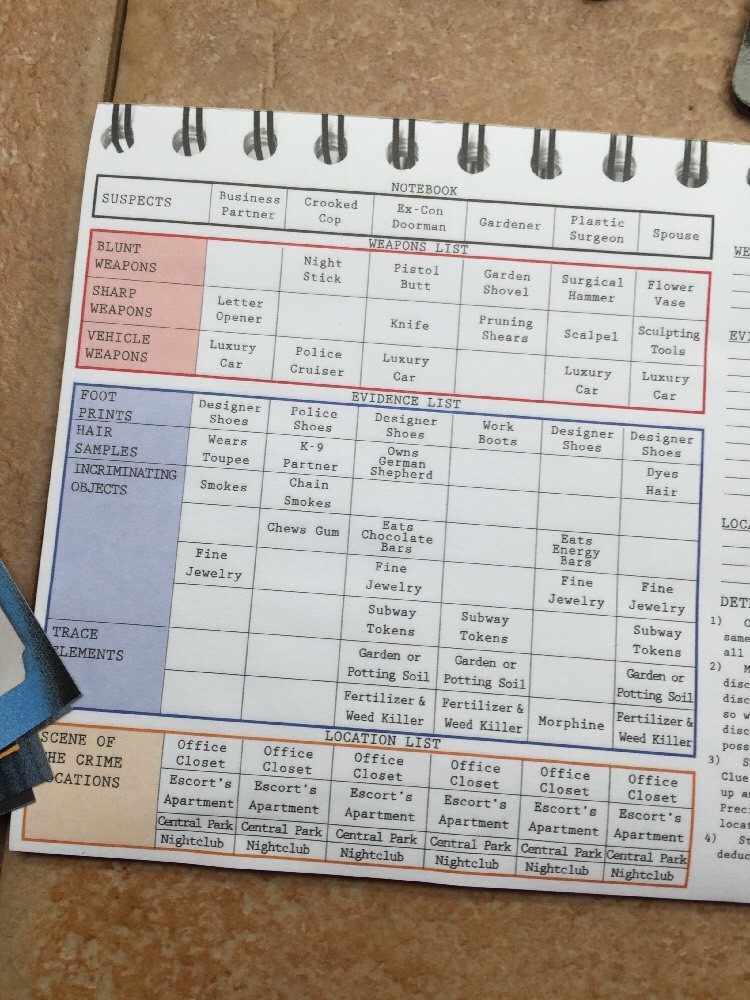 Law & Order detective game by Cardinal