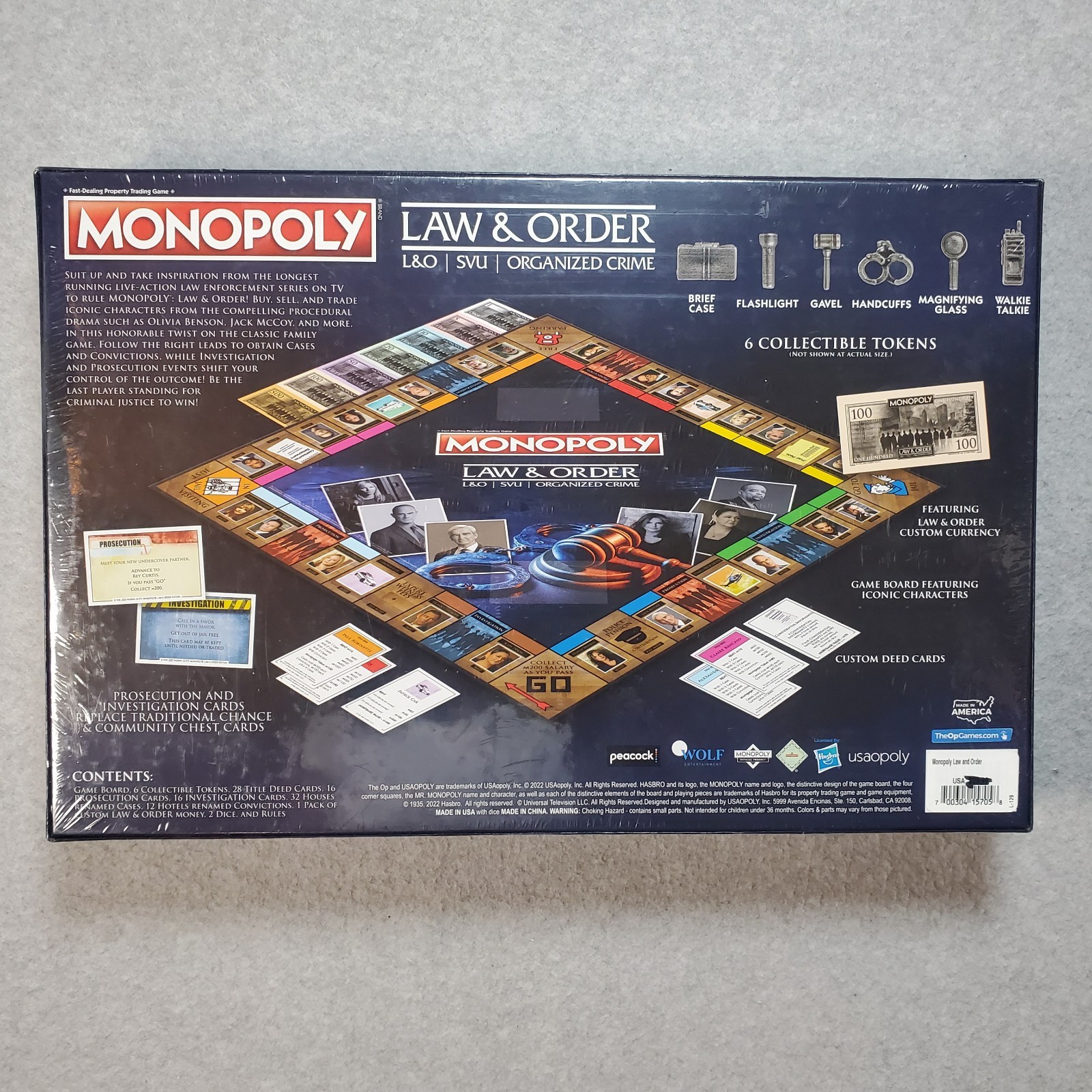 Monopoly Law and Order SVU Organized Crime Board Game SEALED Hasbro USAopoly