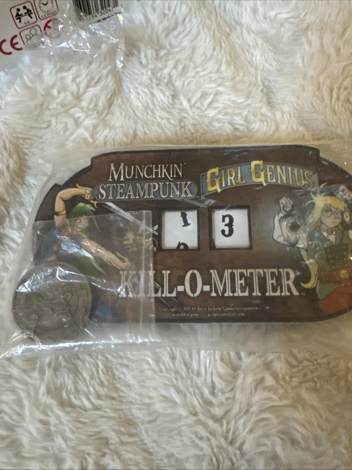 SJG Card Game Munchkin Steampunk – Acc Pack EX Kill-o-meter + Coin + 2 Counters