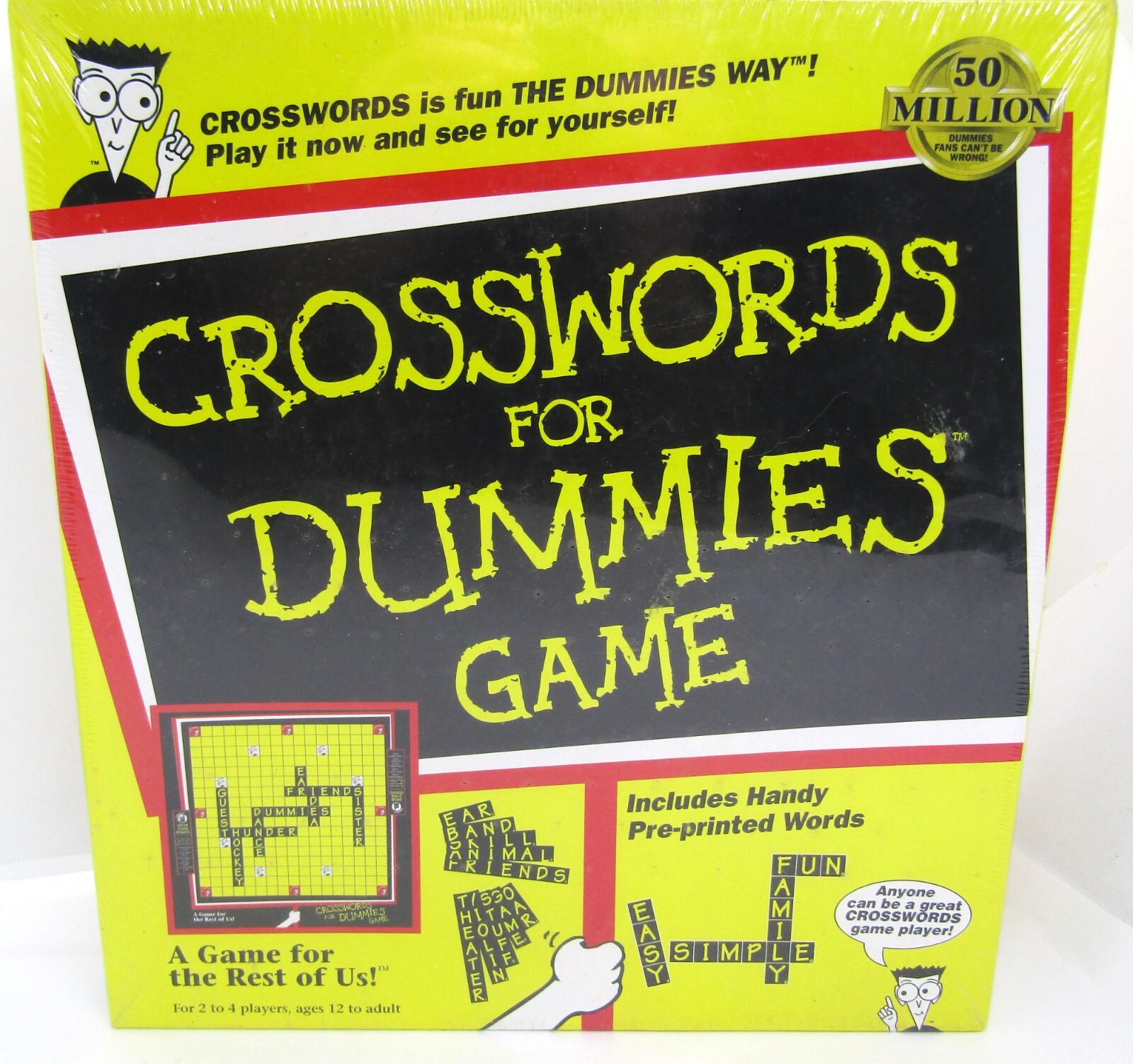 CROSSWORDS for Dummies Game 2-4 Players Ages 12+ NEW Sealed Vintage 1998