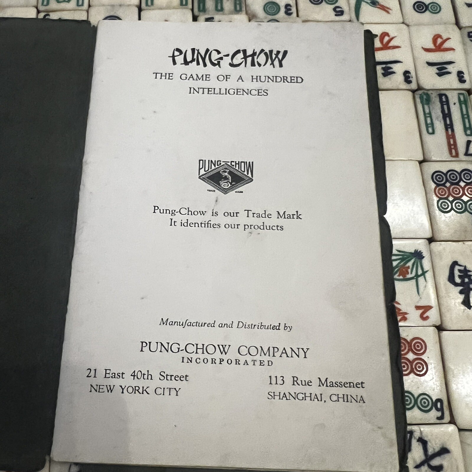 Antique Mahjong Set 1923 Yamanaka Co New York