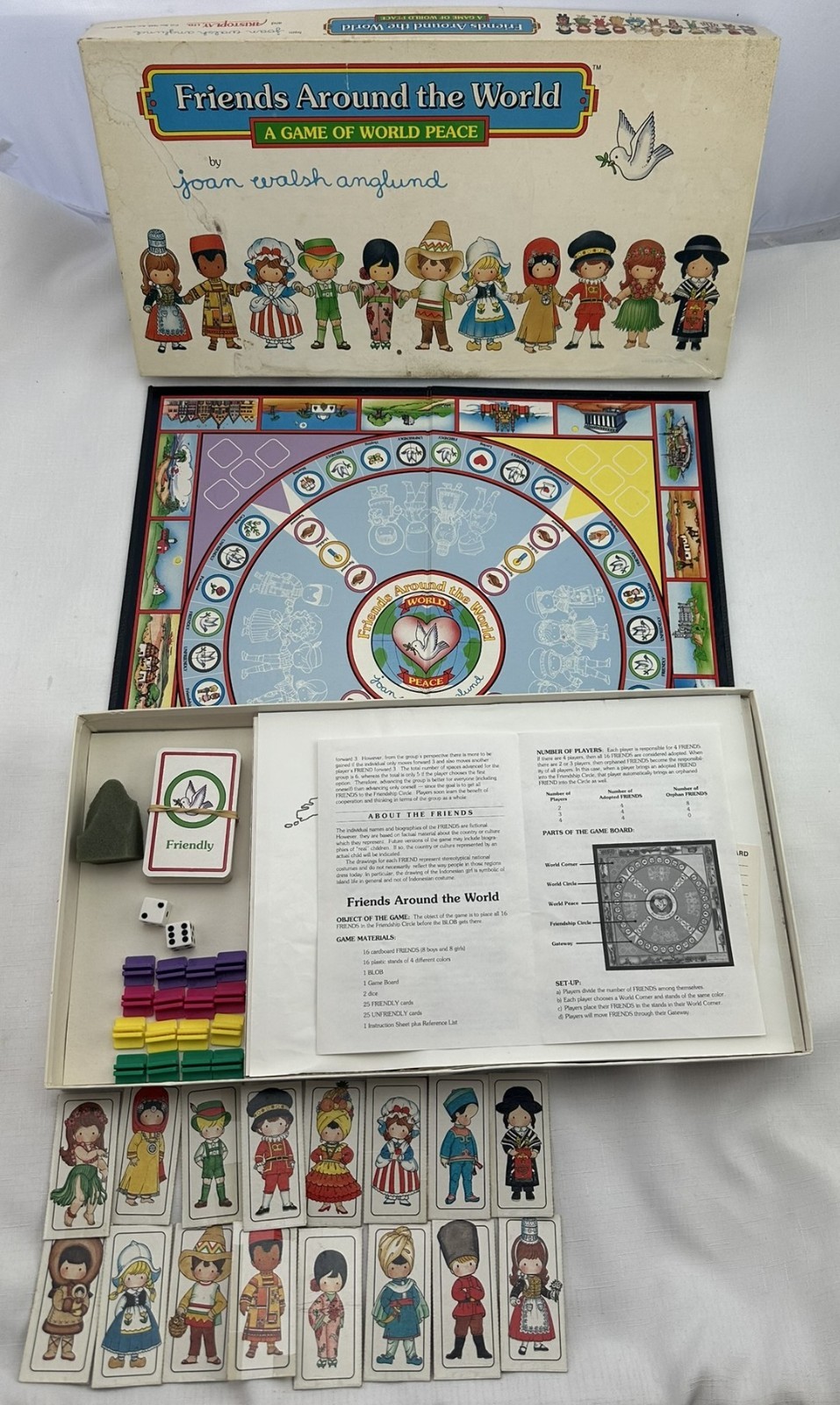 1989 Friends Around the World Game by Aristoplay Complete Very Good Condition