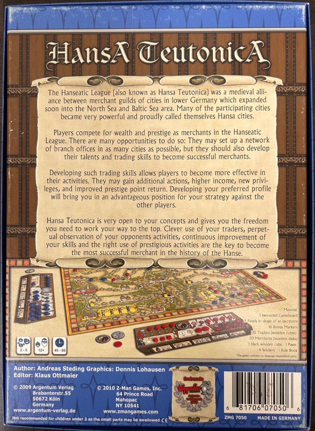 Z-Man – Hansa Teutonica Board Game + East Expansion (Sealed) – COMPLETE! EX/NM!