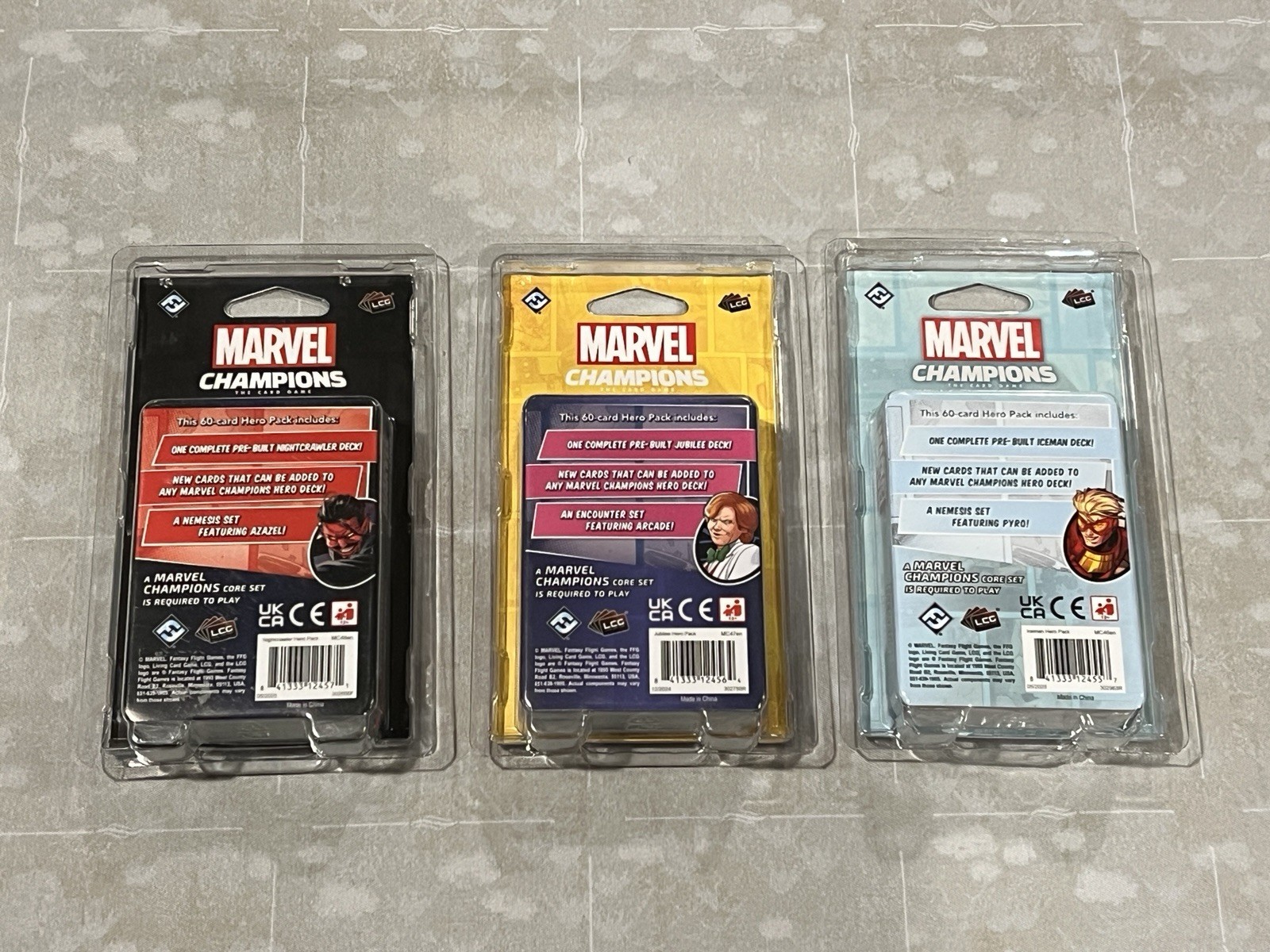 Marvel Champions LCG – Complete Wave 8 Jubilee Iceman Nightcrawler NIS + Magneto