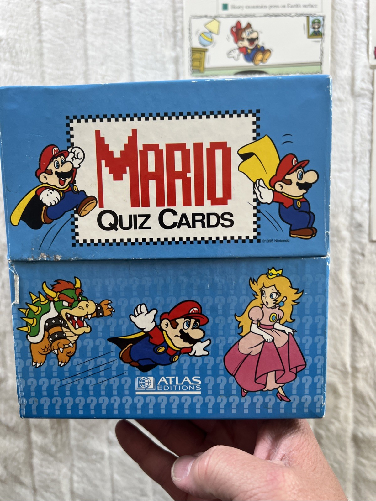 Vintage 1995 Mario Quiz Cards By Atlas Editions Sealed Trivia One Set In Mailer
