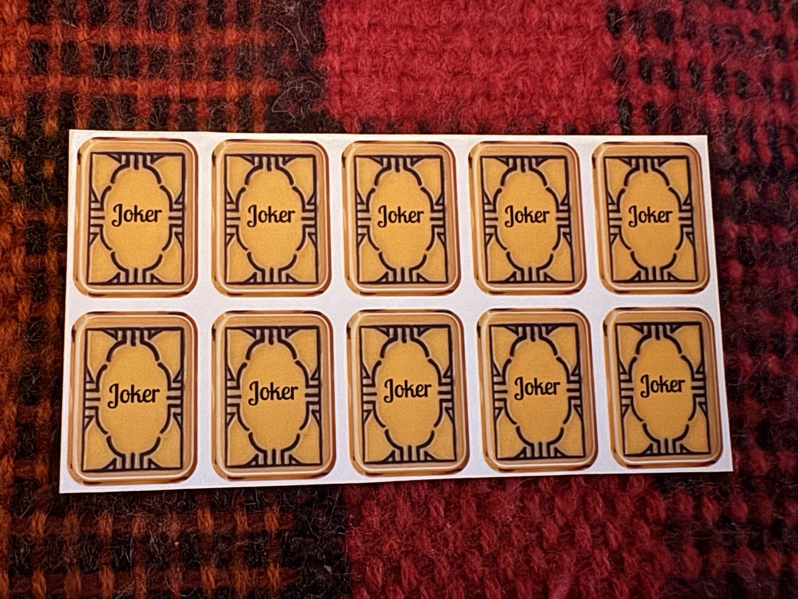 Mah Jongg Mahjong 10 Joker Stickers ***Free Shipping***