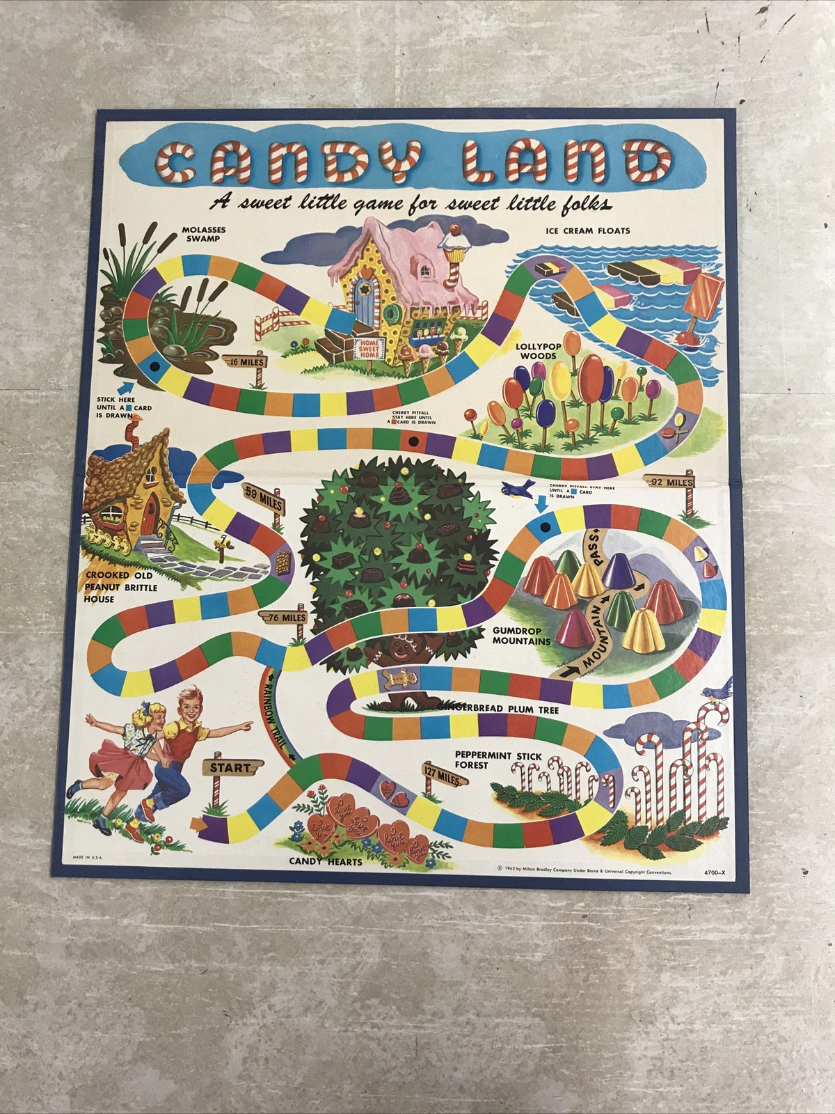 Complete Vintage Milton Bradley Candy Land Board Game 1955 UNUSED Sealed