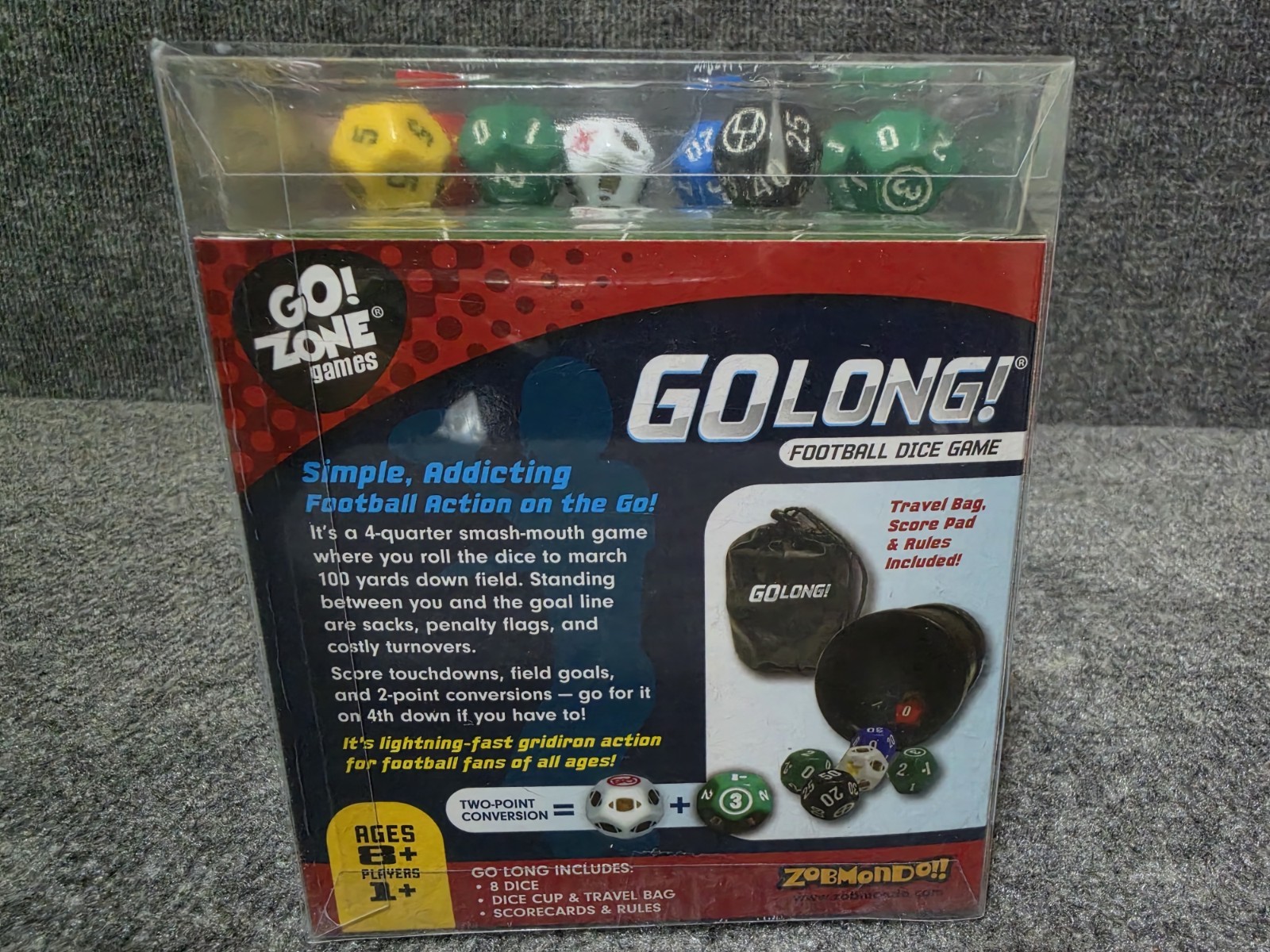 GO LONG Football Dice Game