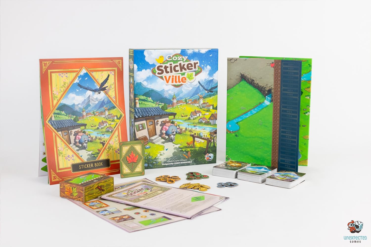 Asmodee Cozy Stickerville Board Game – Narrative Strategy Game Of Village