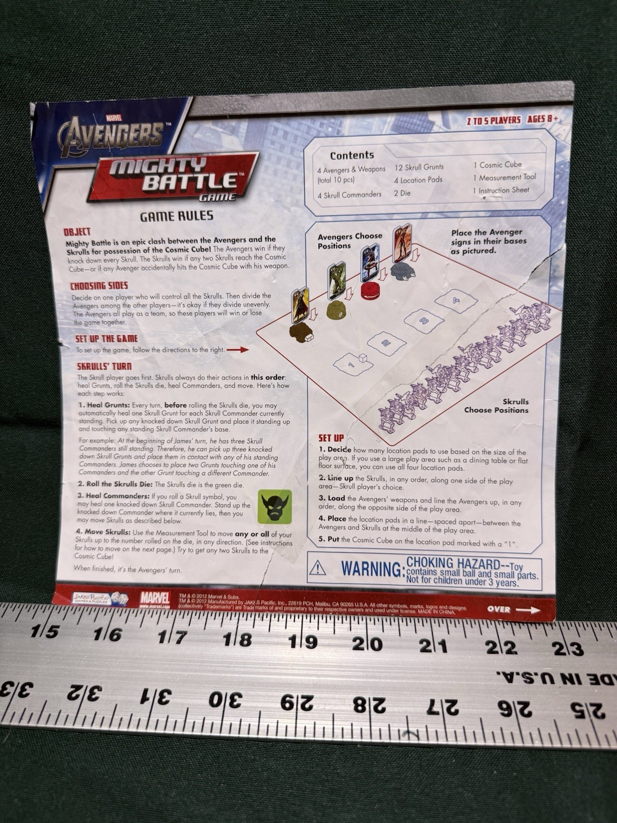 MARVEL AVENGERS MIGHTY BATTLE SKILL & STRATEGY GAME 2012 Complete