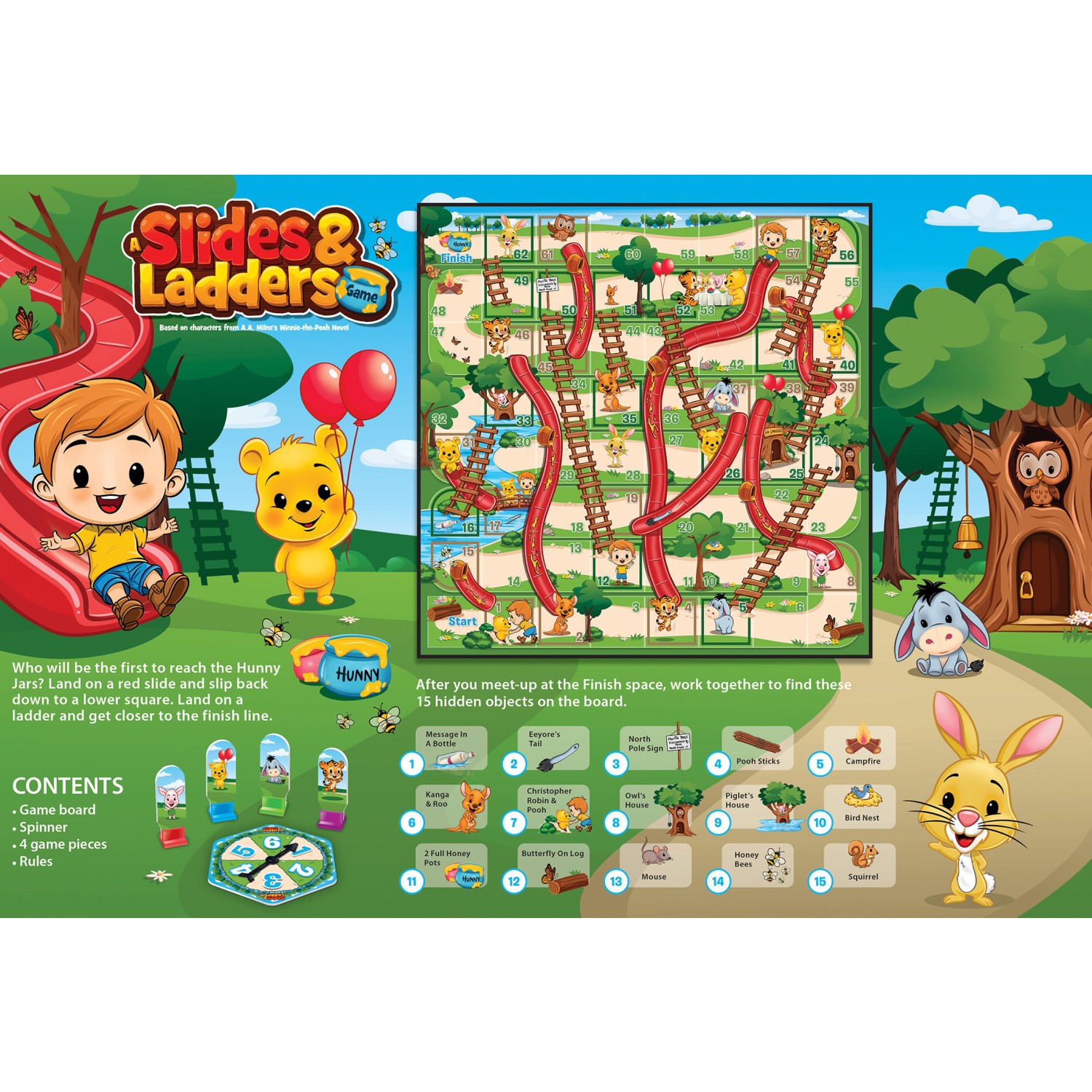MasterPieces – Winnie the Pooh – Slides & Ladders Board Game