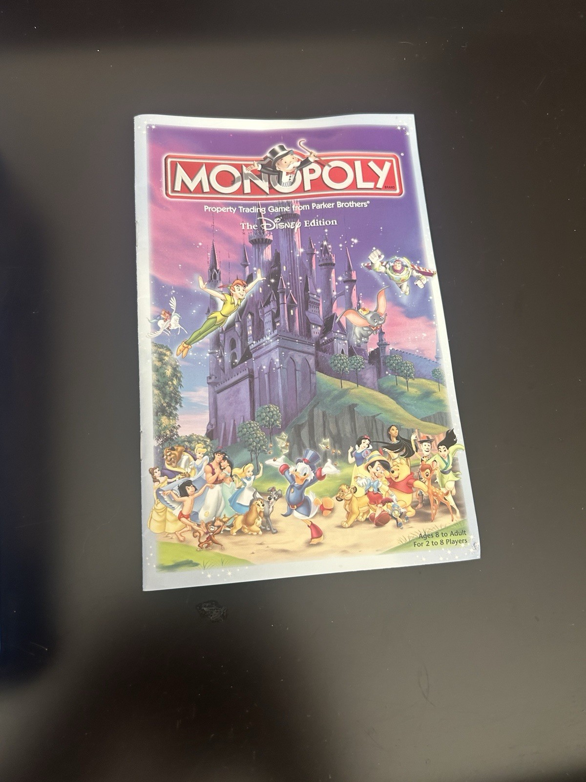Parker Brothers Monopoly Disney Edition Complete Board Game w/ 8 Pieces, Ages 8+