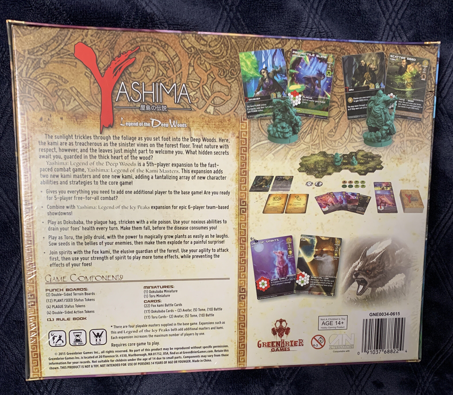 Yashima Legend of The Deep Woods Board Game GreenBrier Games NEW SEALED