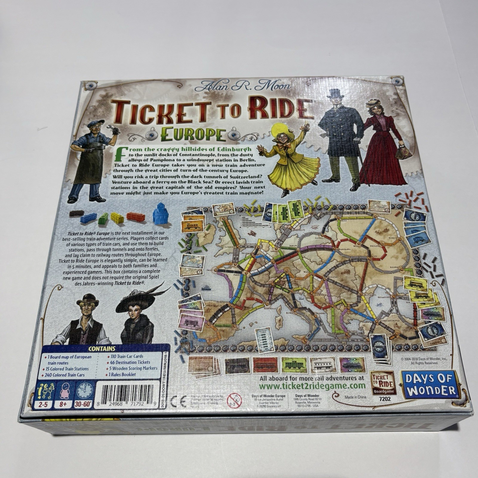 Ticket To Ride Europe Board Game EUC, Complete by Days Of Wonder