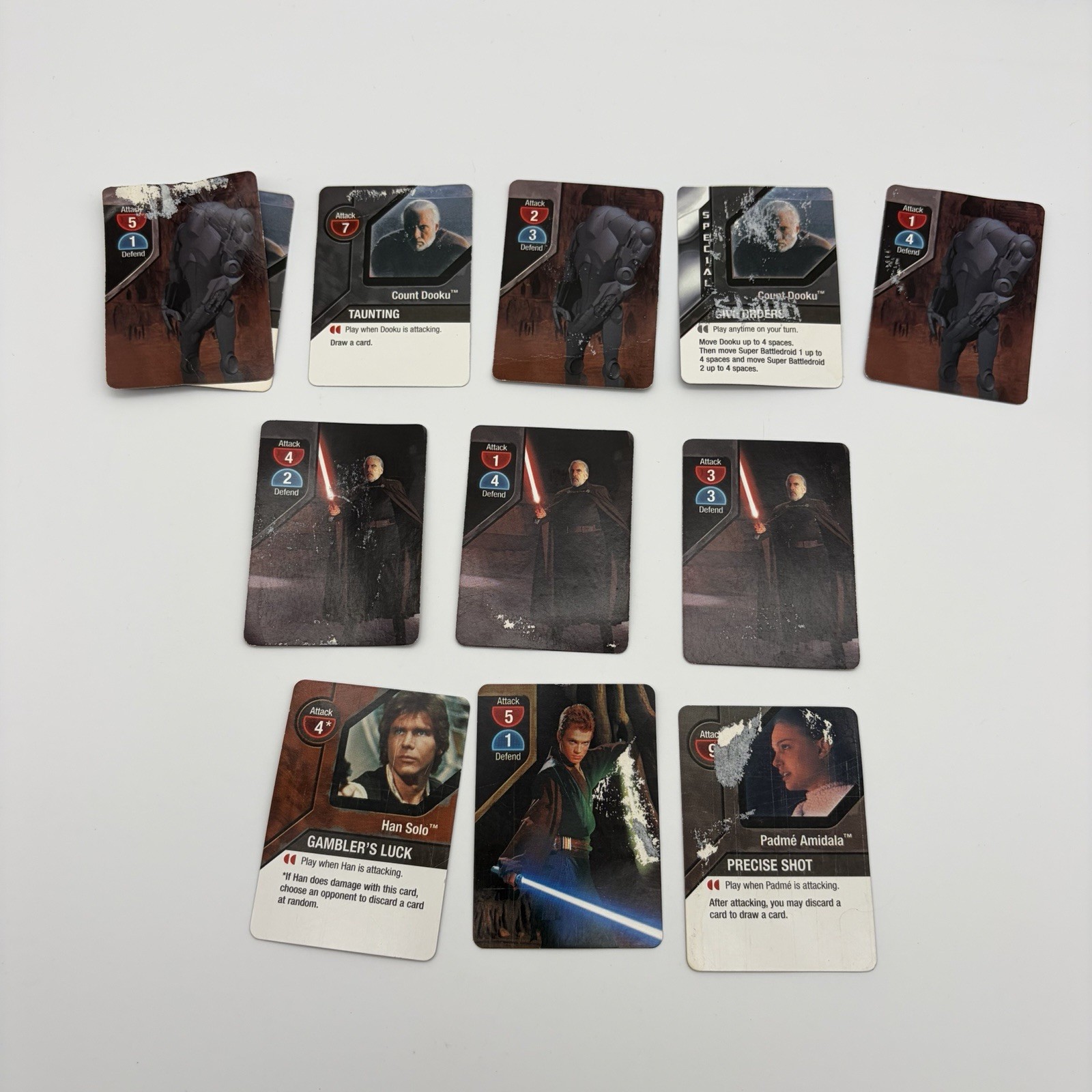 Star Wars Epic Duels Board Game 2002 w/ Figures 370/372 Cards Read