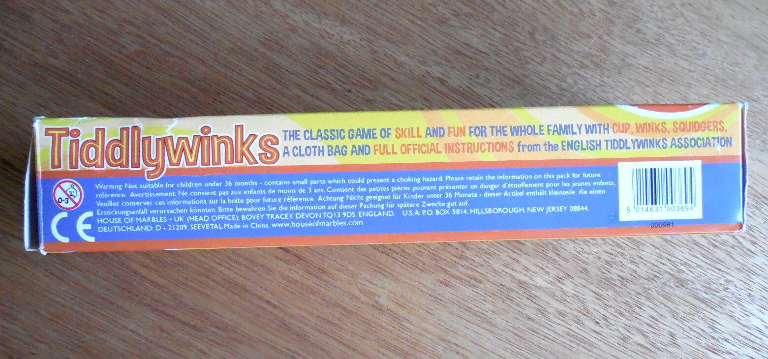 NEW House of Marbles Classic “Tiddlywinks” Game w Cup*Winks*Squidgers*Bag*Rules
