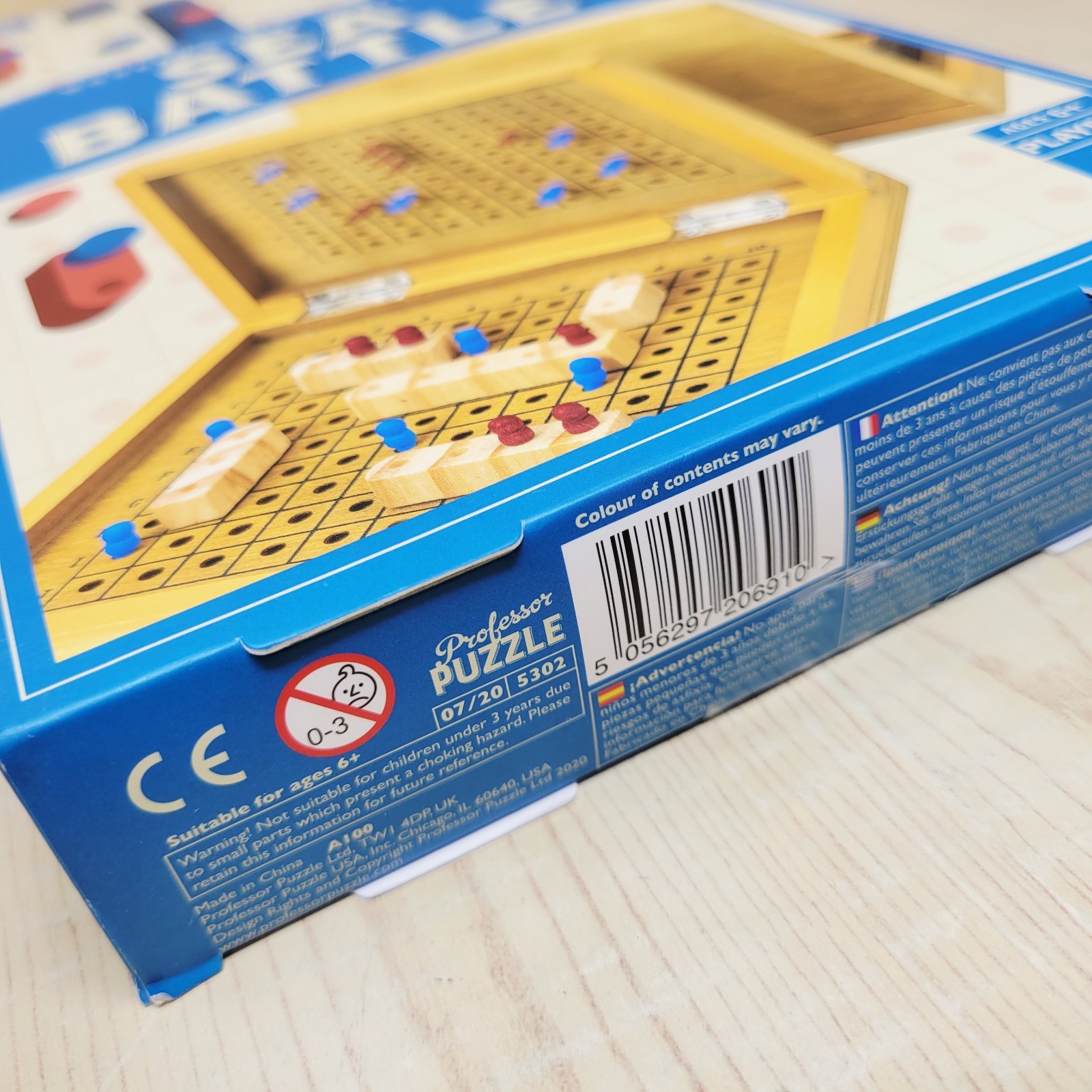 Professor PUZZLE Sea Battle A Wooden Take on the Traditional 2 Play Board Game
