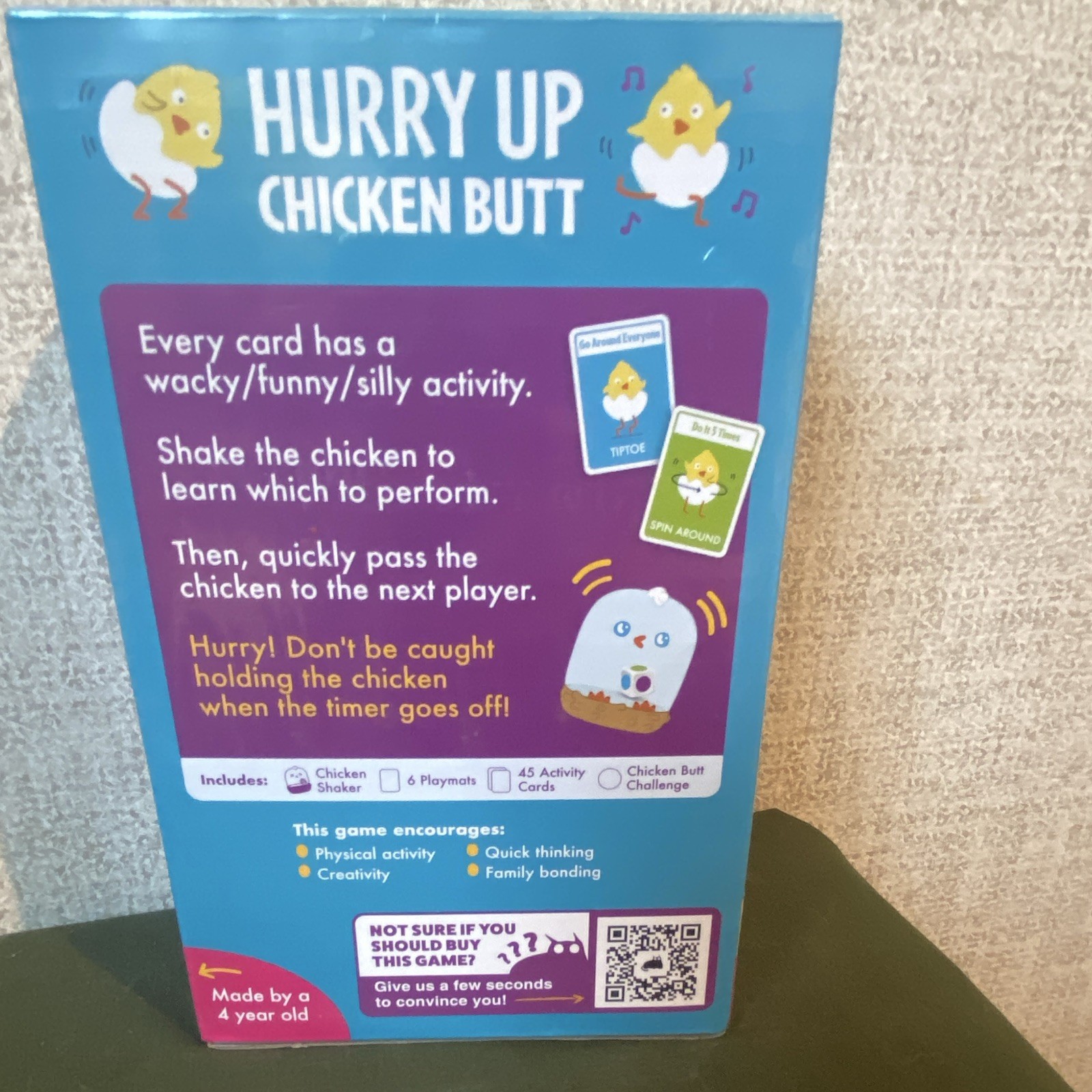 Kitten Games Hurry Up Chicken Butt Electronic Animals Game, Ages 4+, 2-6 Players
