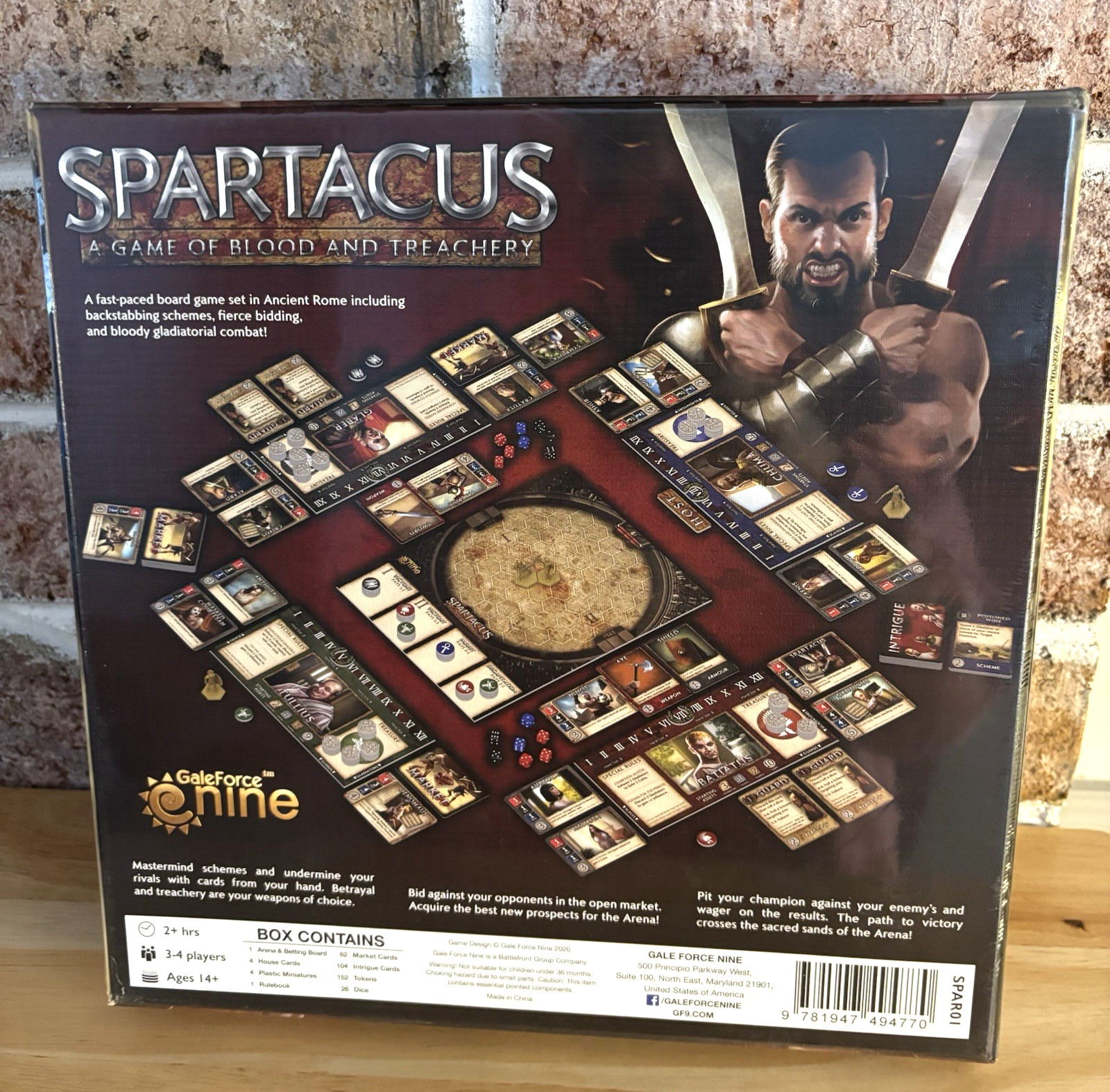 Spartacus: A Game of Blood and Treachery ~ Gale Force Nine ~ New ~ Sealed